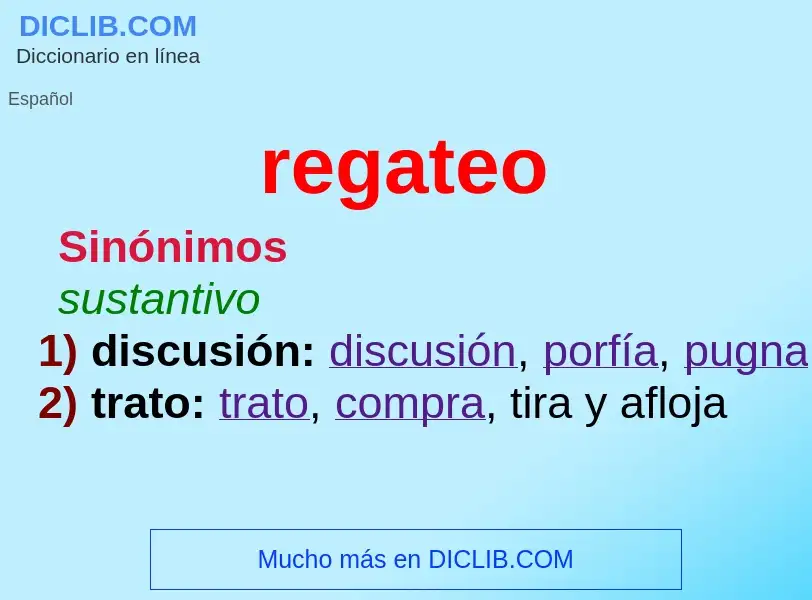 Wat is regateo - definition