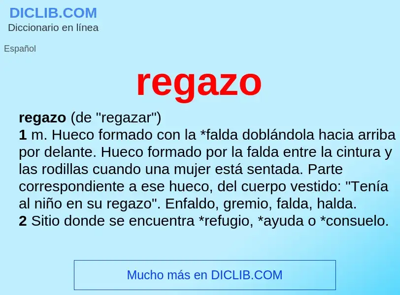 Wat is regazo - definition