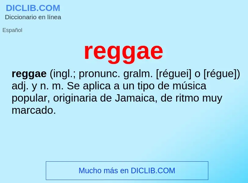 What is reggae - definition