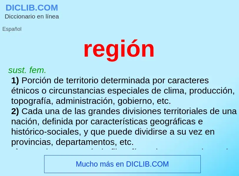 ¿Qué es región? - significado y definición