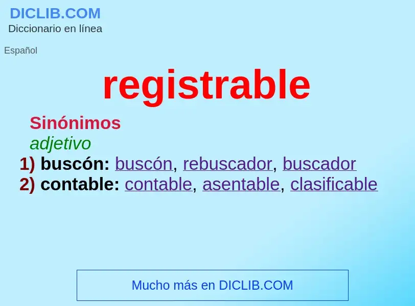 ¿Qué es registrable? - significado y definición