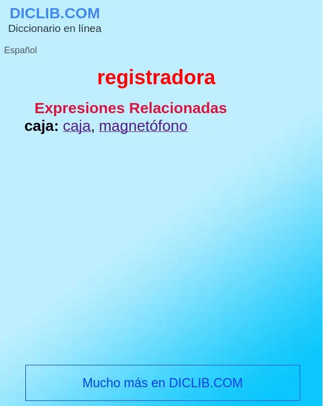 What is registradora - definition