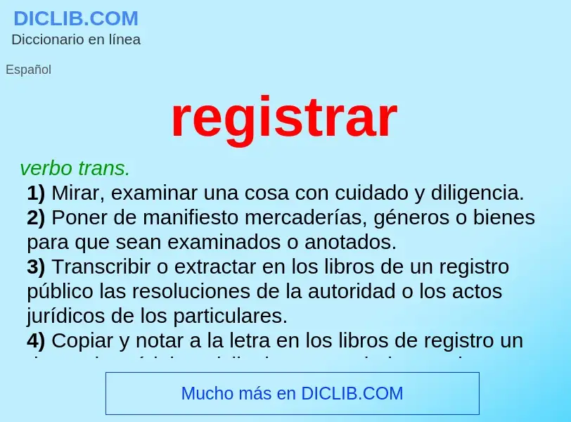 O que é registrar - definição, significado, conceito