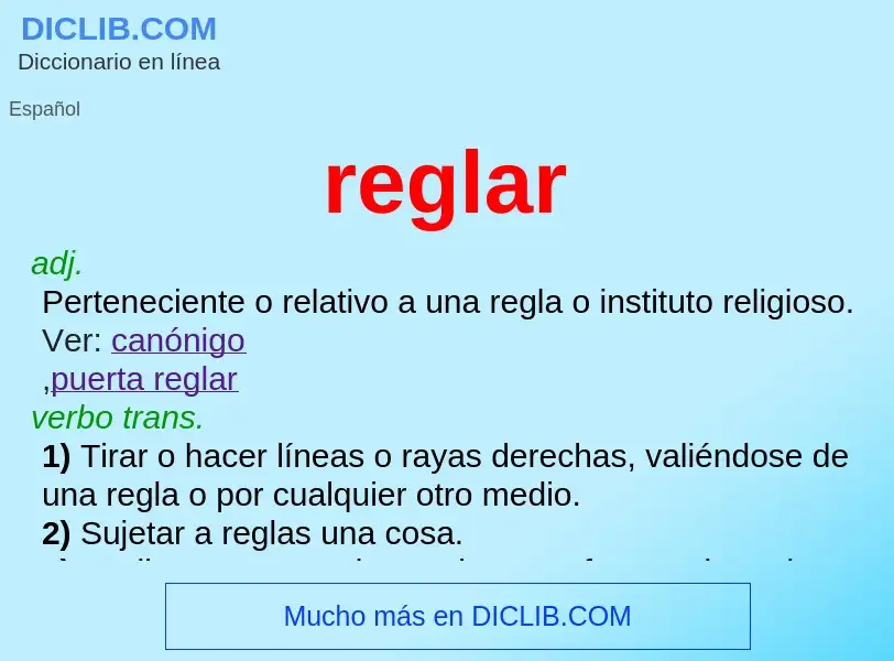 What is reglar - meaning and definition