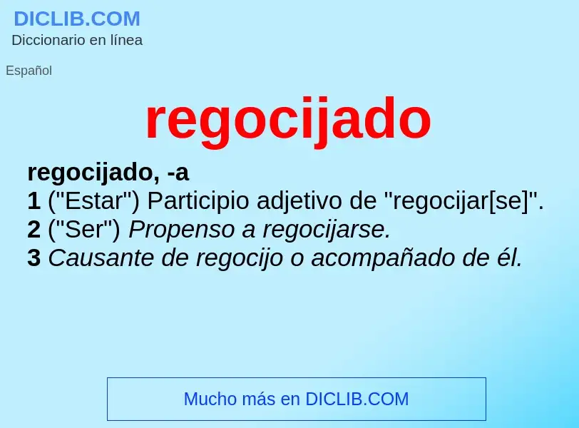 Wat is regocijado - definition