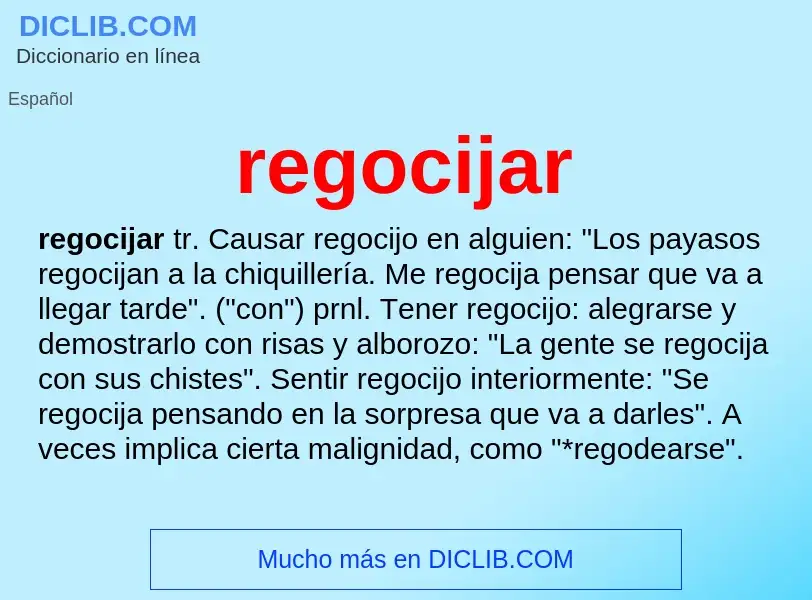 ¿Qué es regocijar? - significado y definición