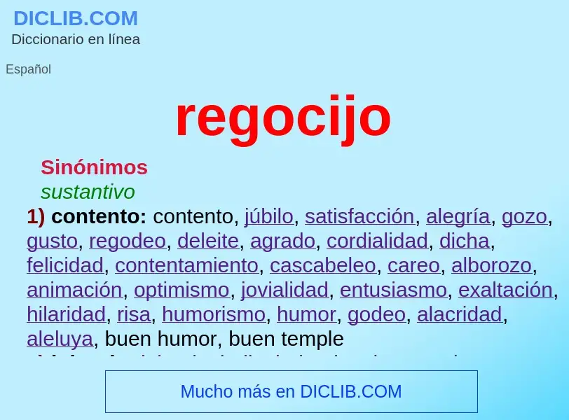 Wat is regocijo - definition