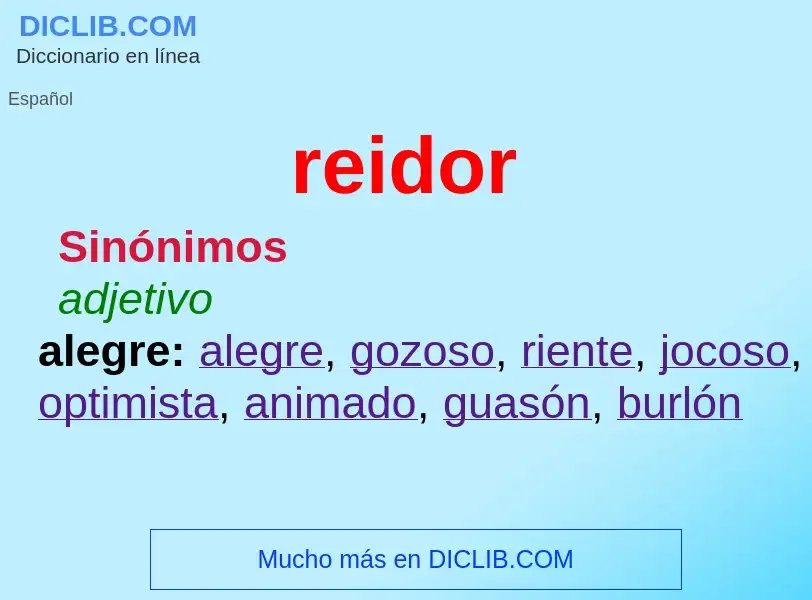 O que é reidor - definição, significado, conceito