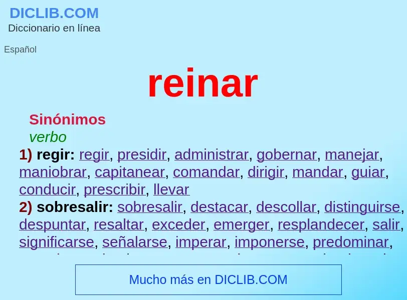 O que é reinar - definição, significado, conceito