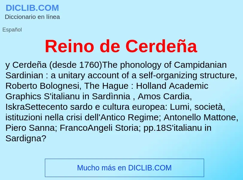 ¿Qué es Reino de Cerdeña? - significado y definición