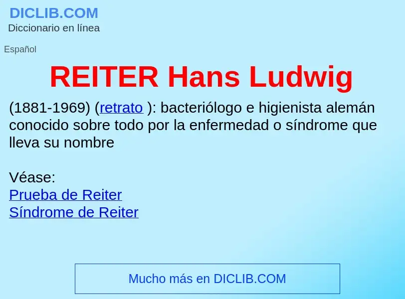 ¿Qué es REITER Hans Ludwig? - significado y definición