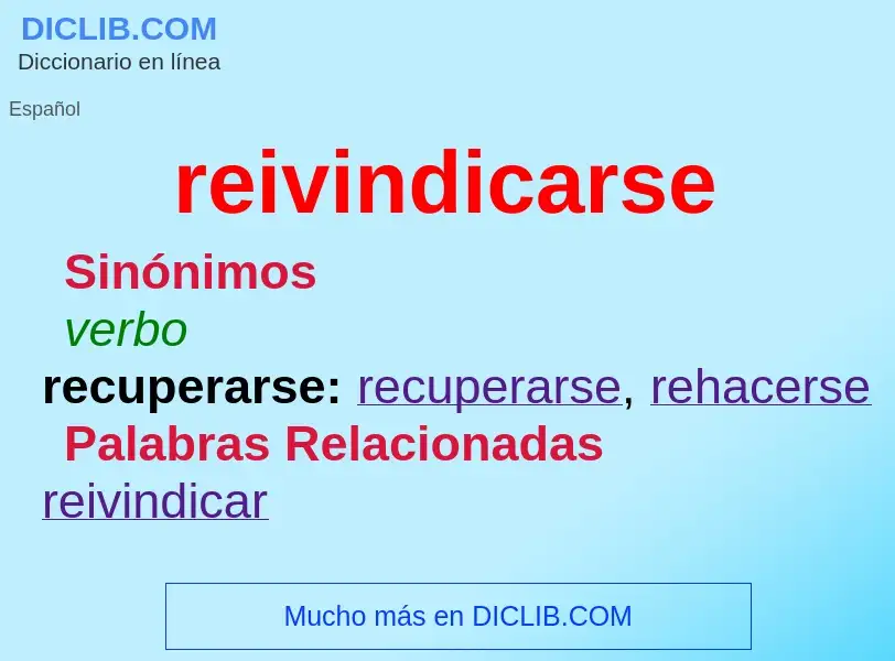 Wat is reivindicarse - definition