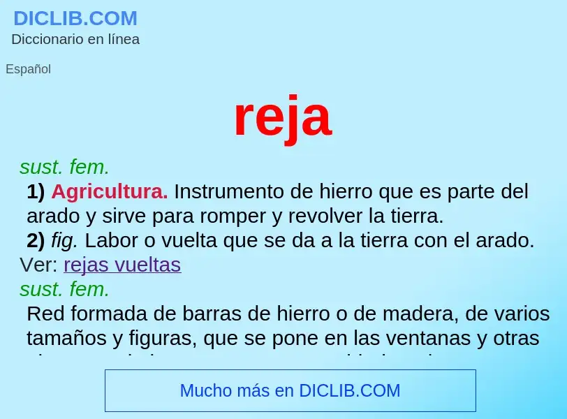 O que é reja - definição, significado, conceito