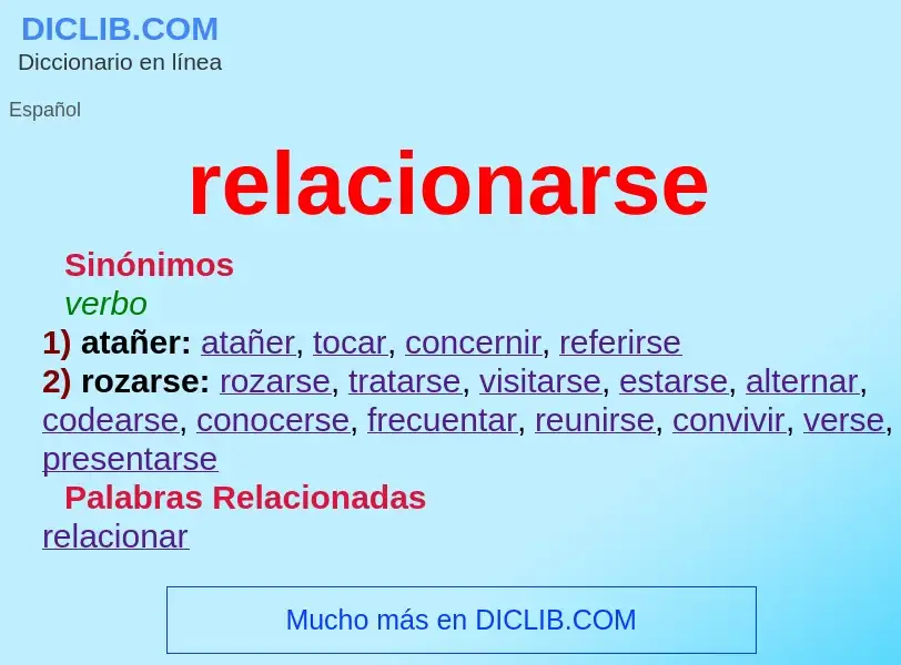 What is relacionarse - definition