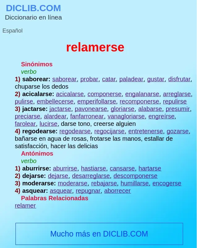 What is relamerse - definition