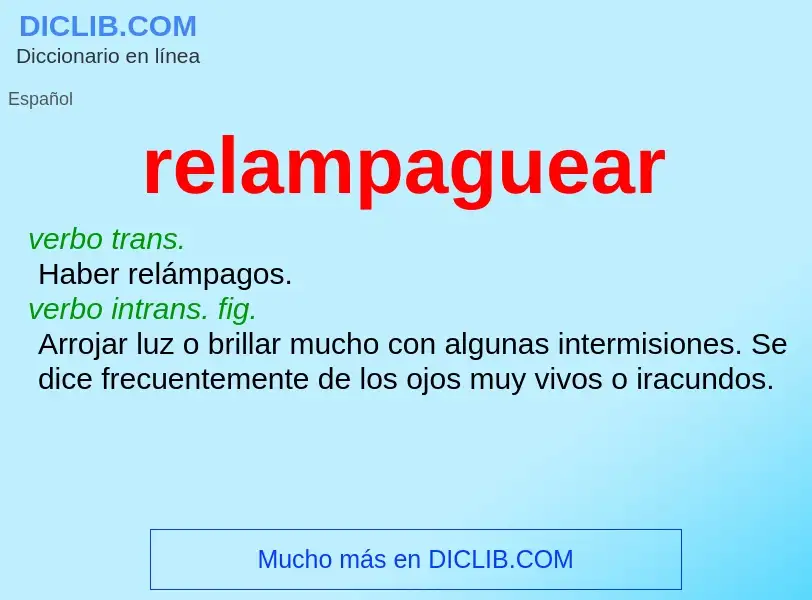 Wat is relampaguear - definition