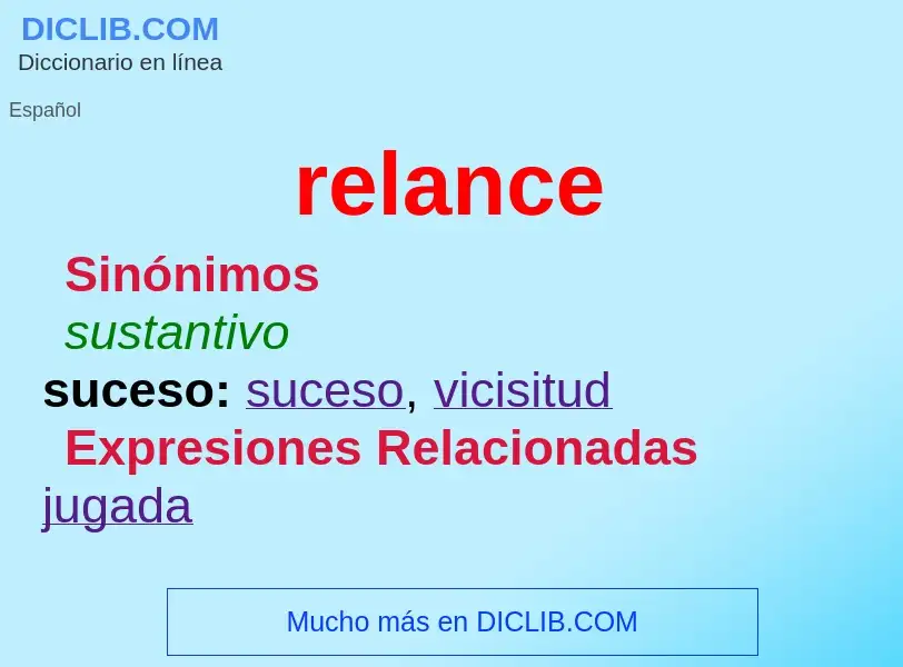 What is relance - definition