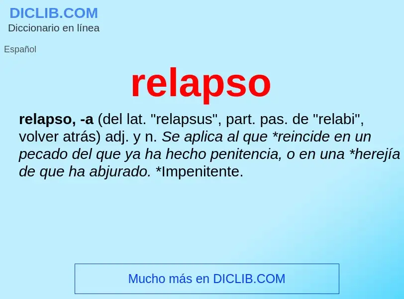 What is relapso - definition