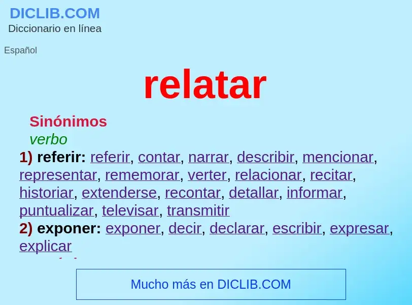 What is relatar - definition