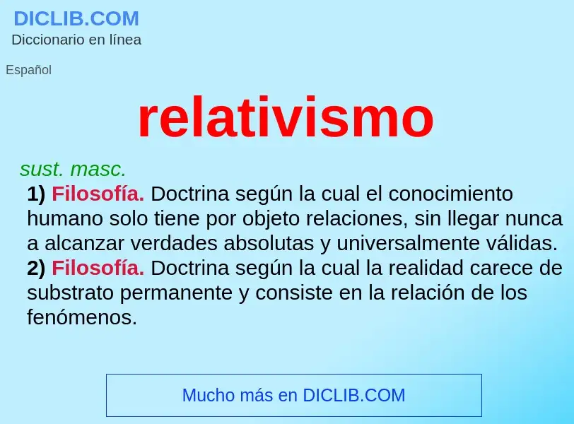 ¿Qué es relativismo? - significado y definición