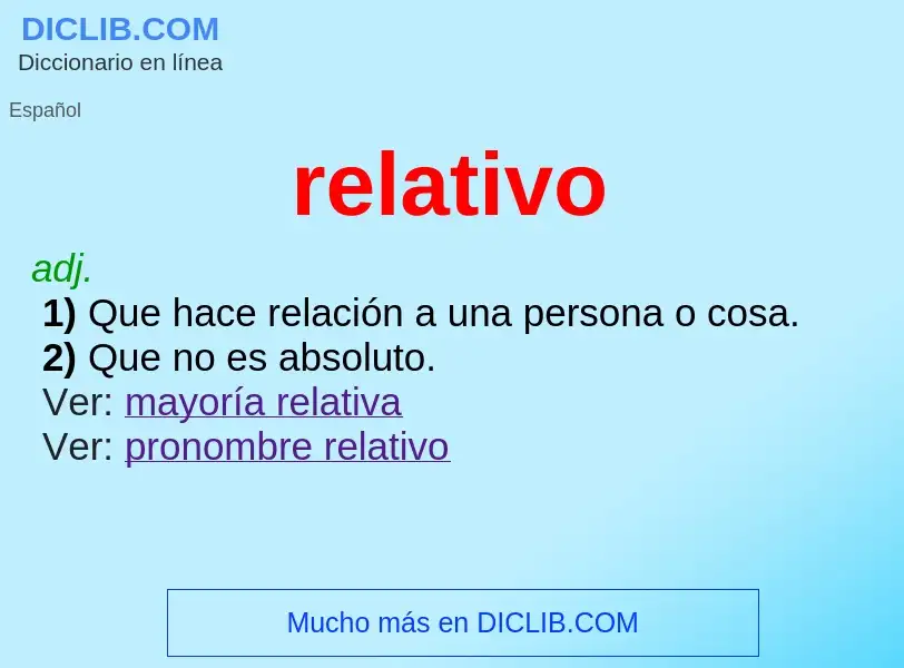 What is relativo - meaning and definition