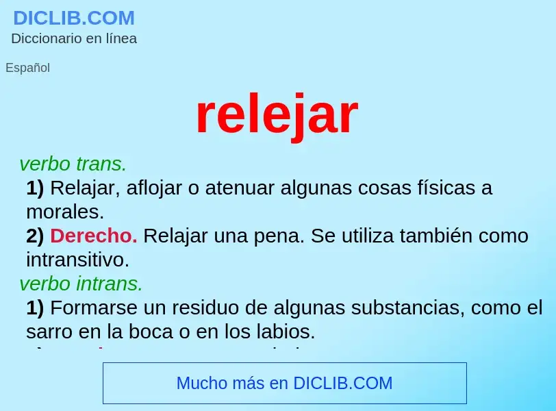 Что такое relejar - определение