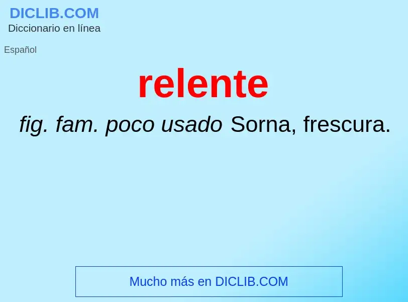 O que é relente - definição, significado, conceito