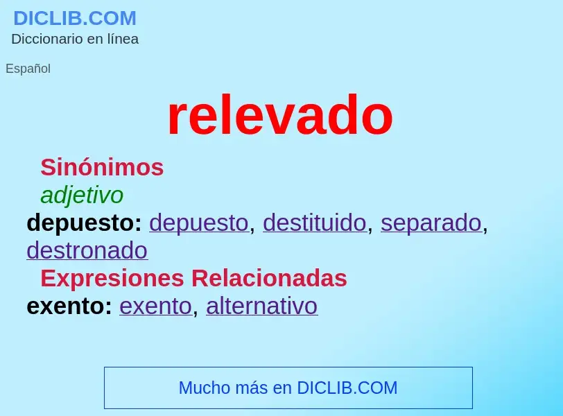 What is relevado - definition