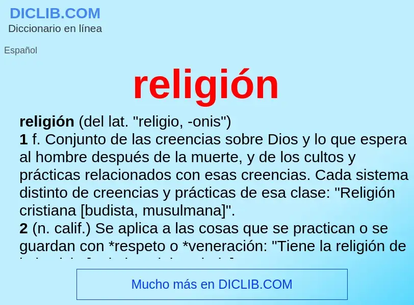 ¿Qué es religión? - significado y definición