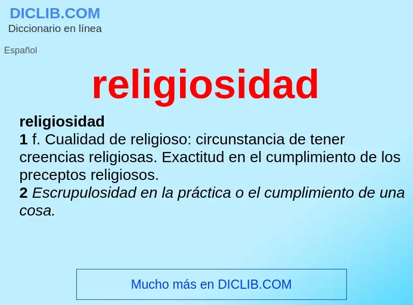 Wat is religiosidad - definition