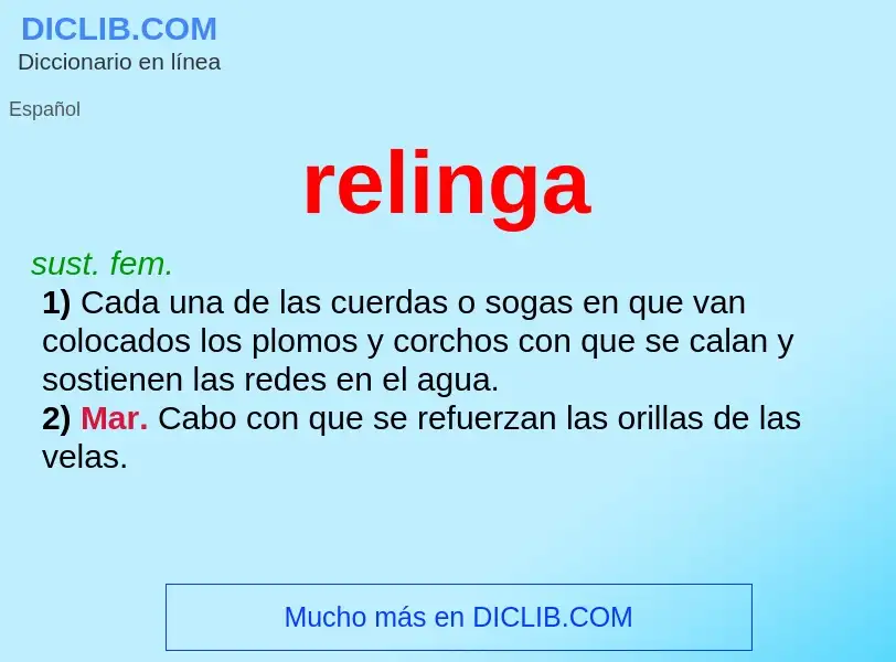 What is relinga - definition