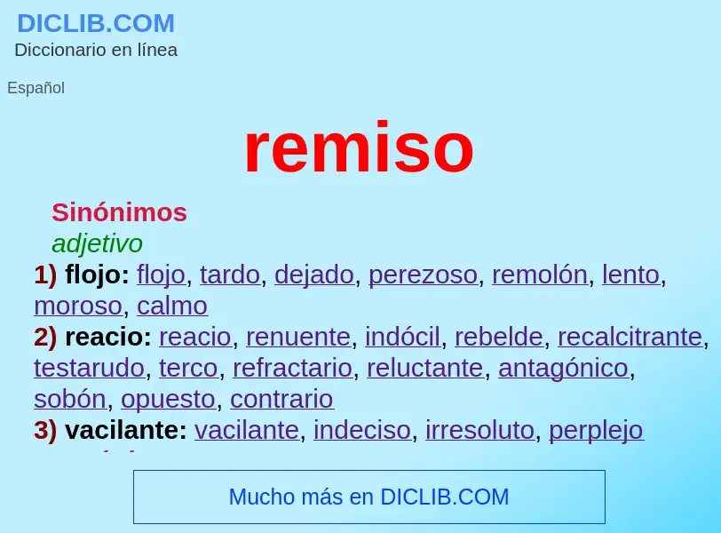 Wat is remiso - definition