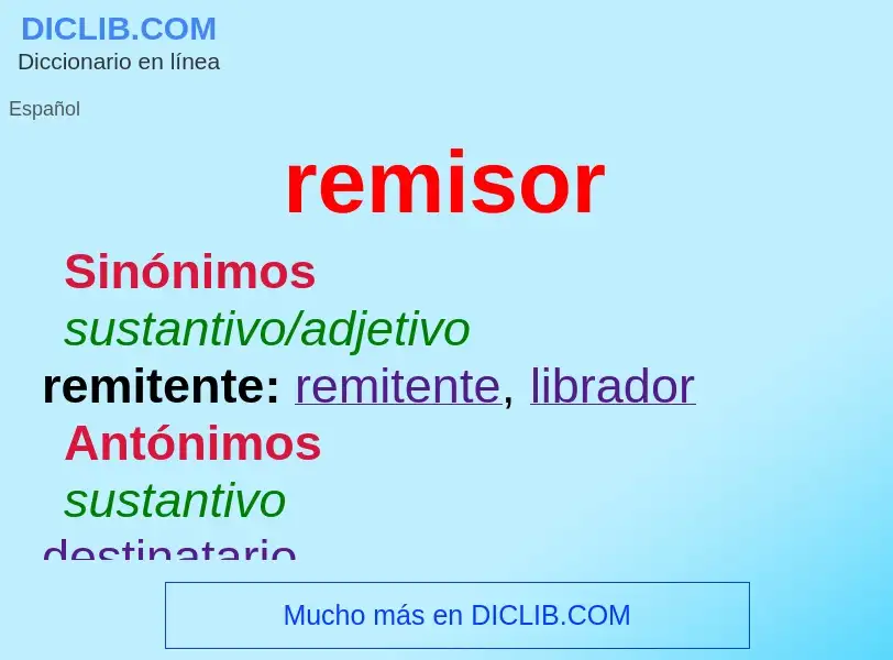 O que é remisor - definição, significado, conceito