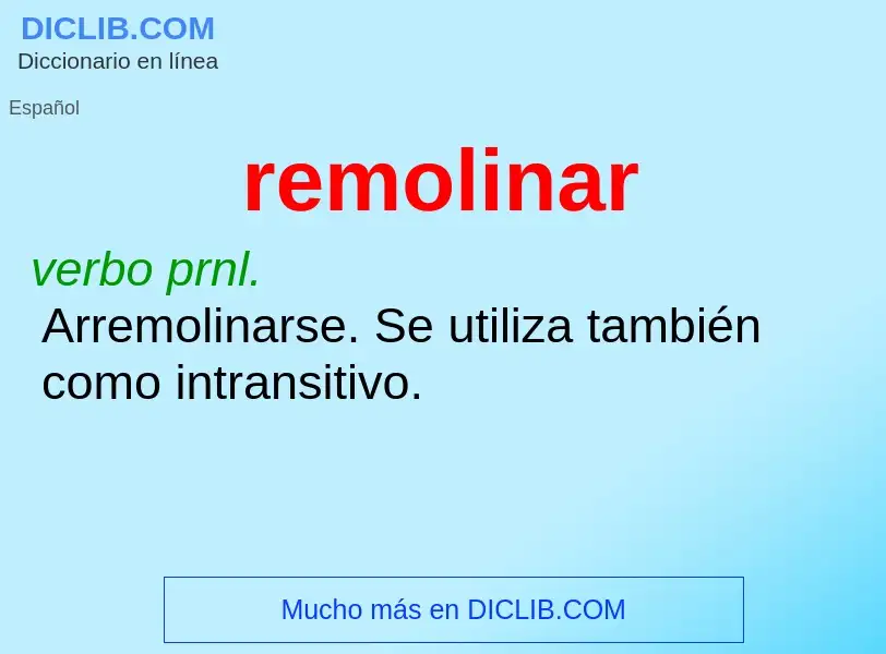 ¿Qué es remolinar? - significado y definición