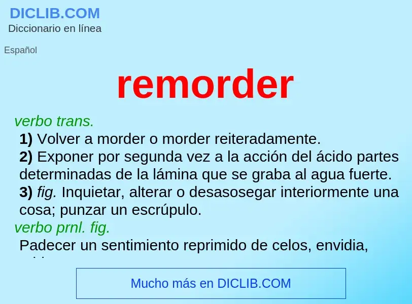 O que é remorder - definição, significado, conceito