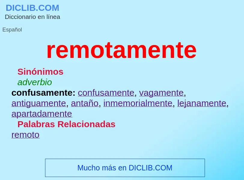 O que é remotamente - definição, significado, conceito