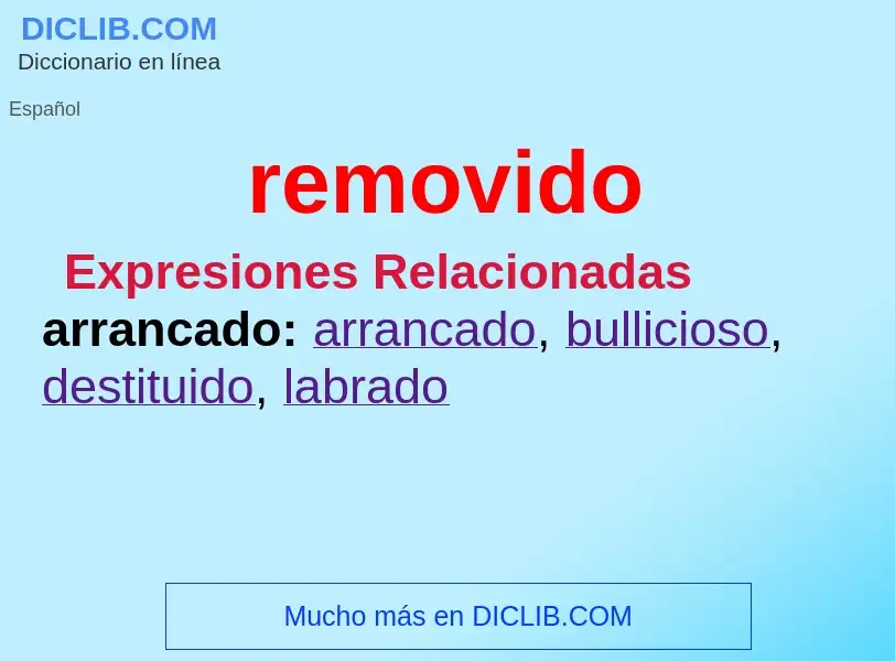 Wat is removido - definition