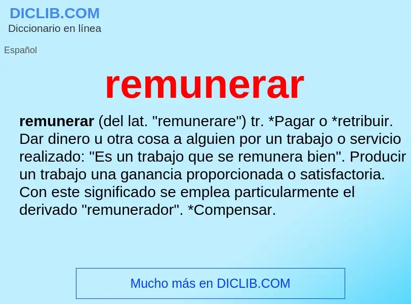 Was ist remunerar - Definition