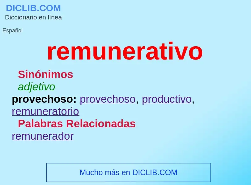 Wat is remunerativo - definition