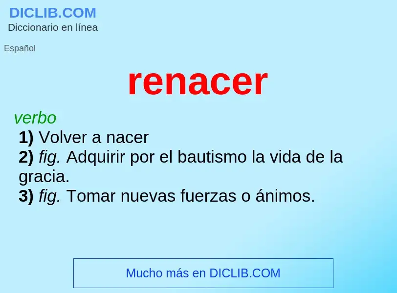 Wat is renacer - definition