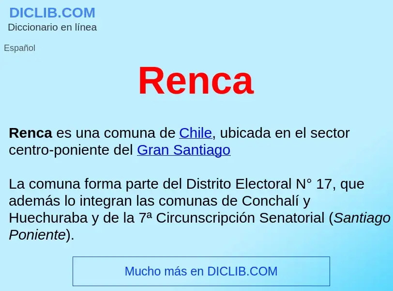 Wat is Renca  - definition