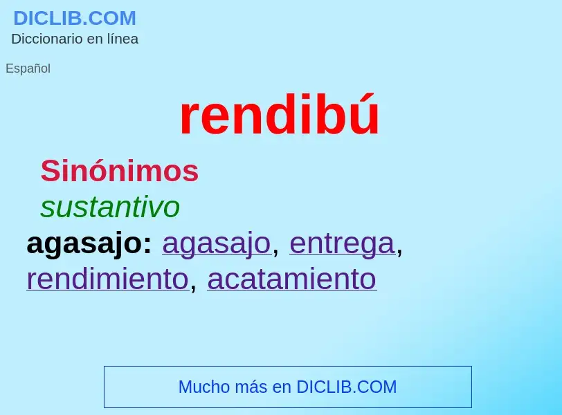 O que é rendibú - definição, significado, conceito