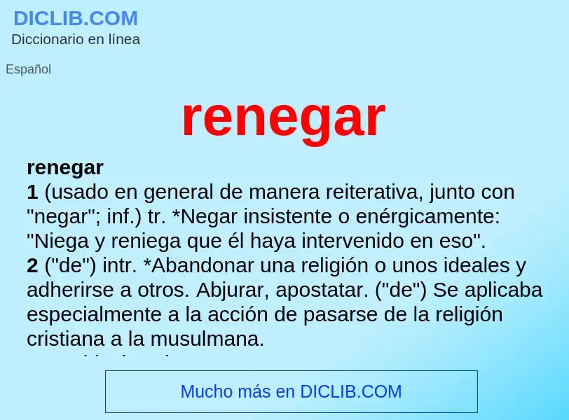 What is renegar - definition