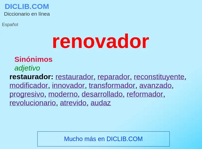 Wat is renovador - definition