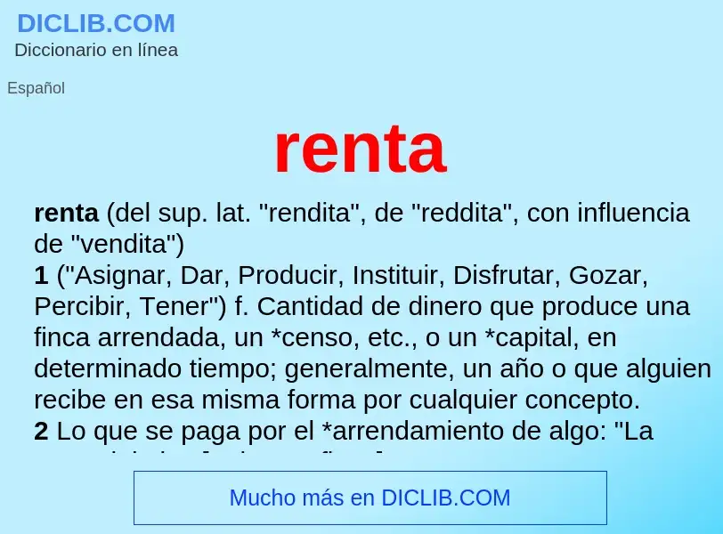 Wat is renta - definition