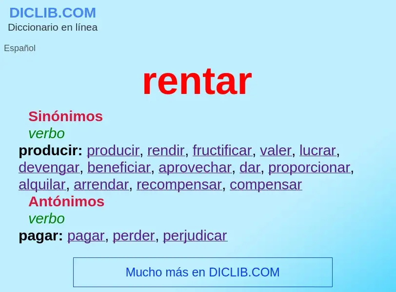 What is rentar - meaning and definition