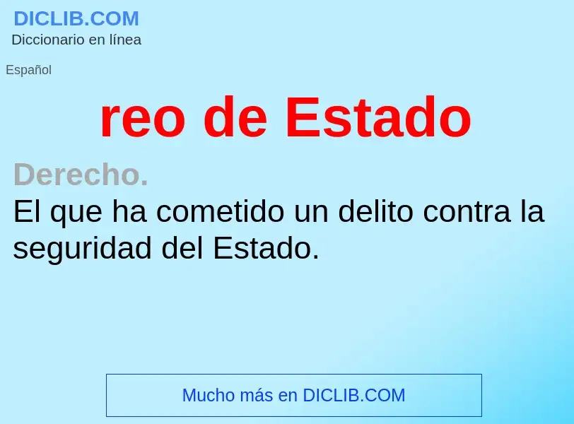 Wat is reo de Estado - definition