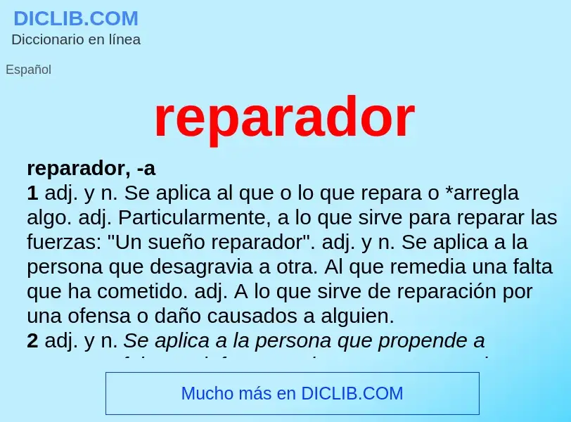 O que é reparador - definição, significado, conceito