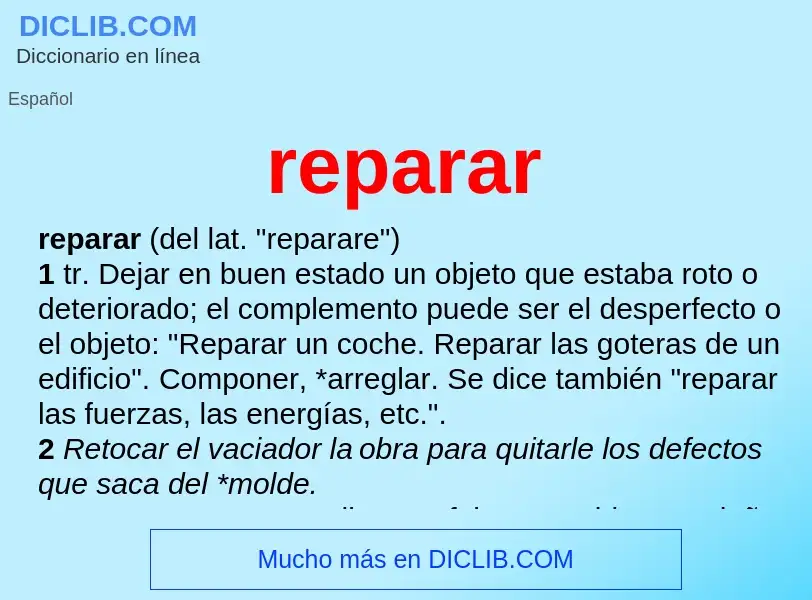 What is reparar - definition