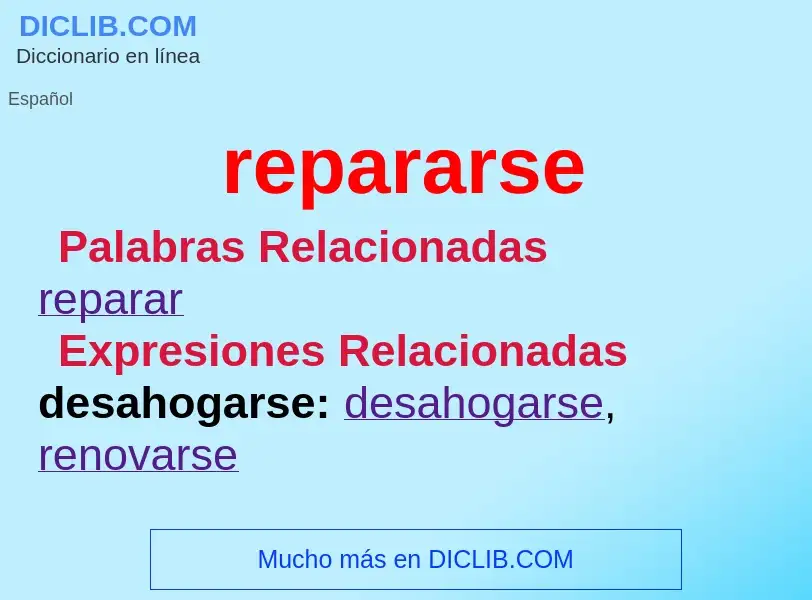 What is repararse - definition